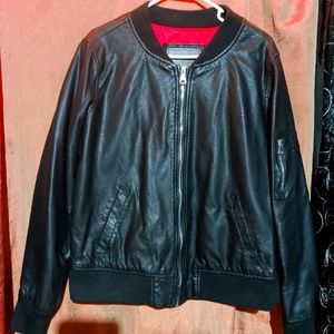 Womens Leather zip up Jacket